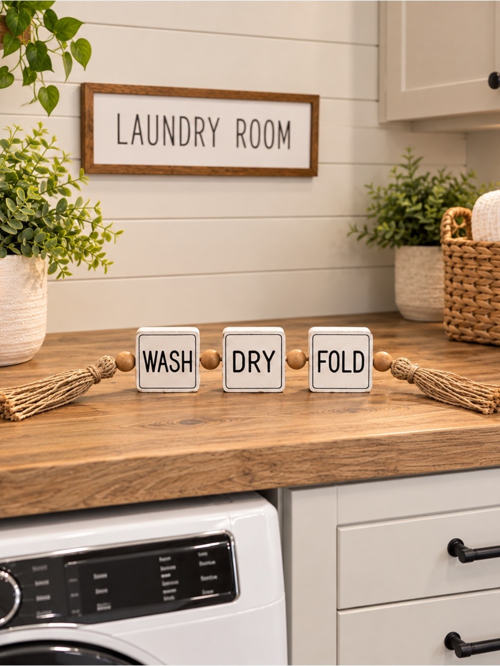Wash Dry Fold Decorative  small Block Set - White
